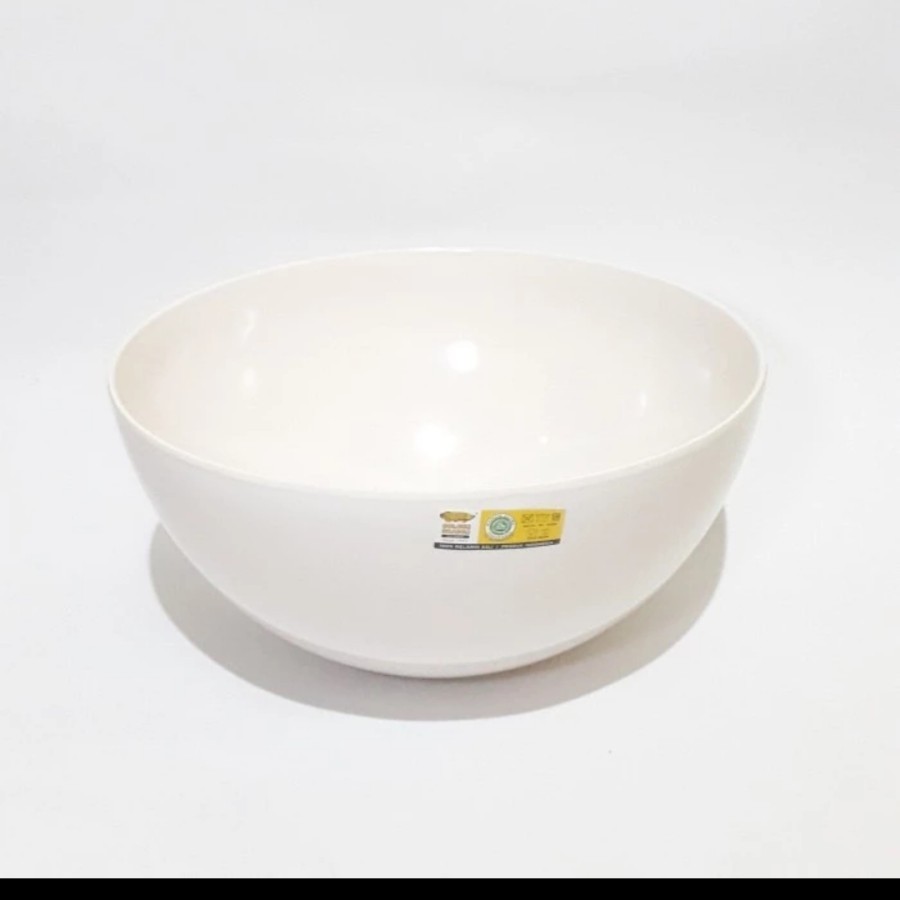 Basi Mangkok Putih Warna Melamin Cekung Helm Jumbo Besar Premium Golden Dragon Diameter 10" Food Gra