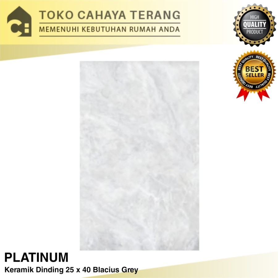 Keramik Platinum 25 x 40 Blacius Grey / Keramik Dinding Glossy