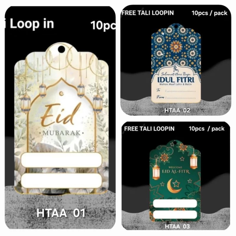 

10pcs HANGTAG HAMPERS LEBARAN IDULFITRI