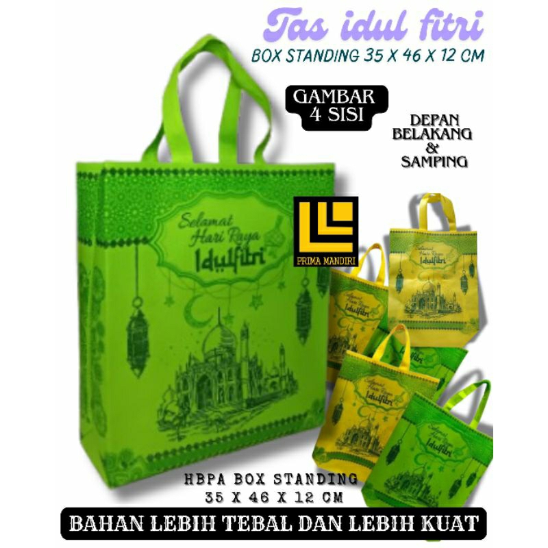

(12 pcs) TAS spunbond LEBARAN Box standing 35x46x12 cm ,goodie bag ,tas idul fitri,tas souvenir pernikahan,goodie bag ulang tahun,ultah,custom,bebas,murah