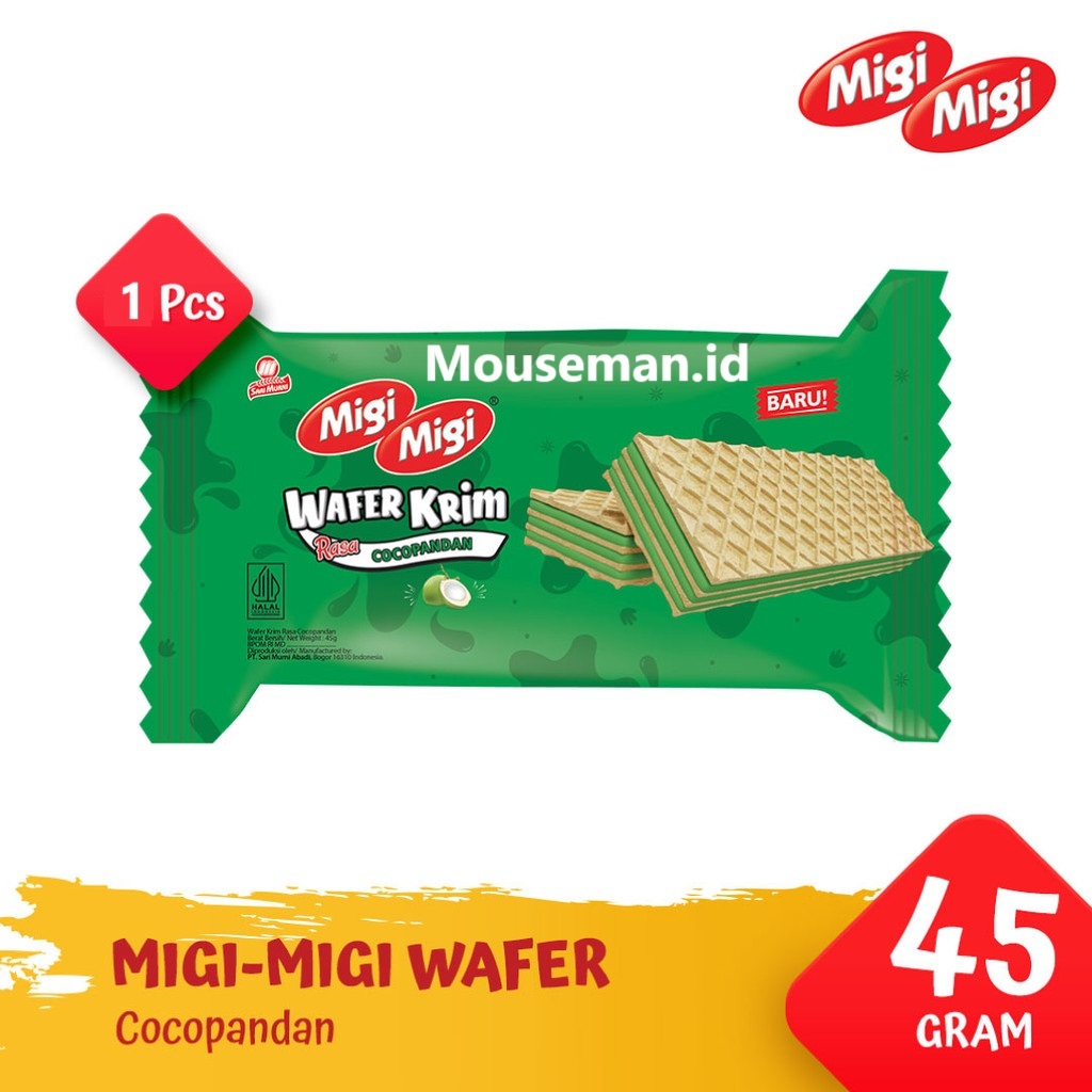 

Migi Migi Wafer Krim Kelapa COCONUT Rasa COCOPANDAN 45gr