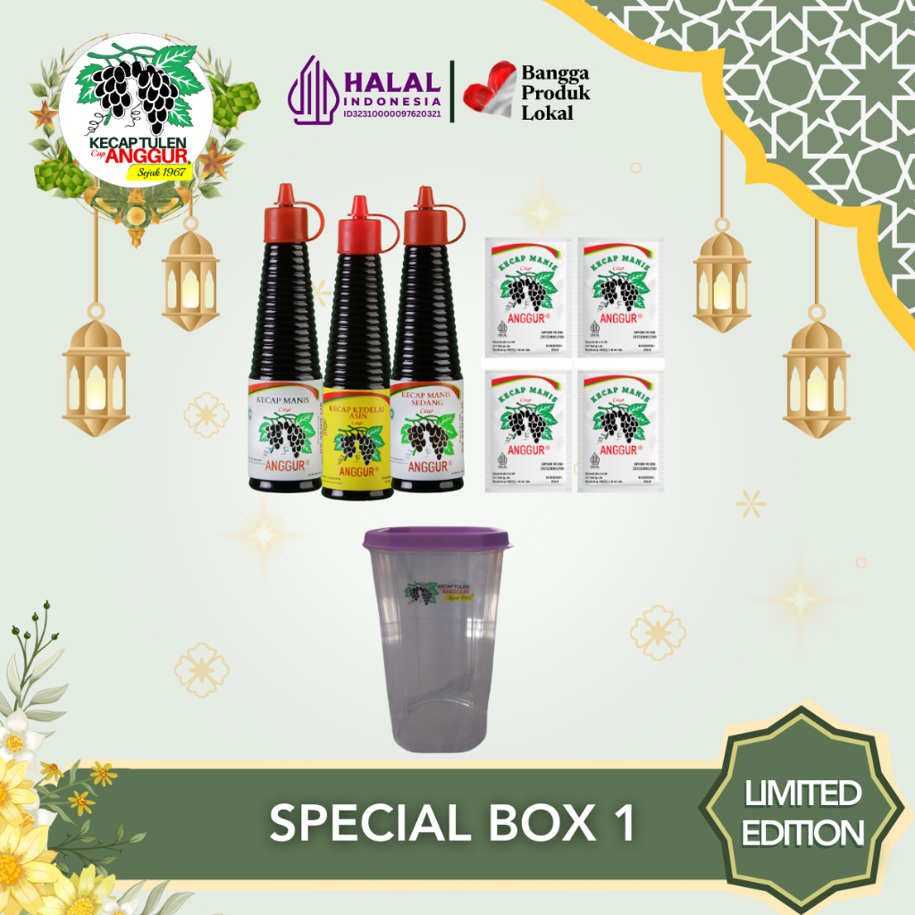 

Cap Anggur Special Box 1 - Kecap All varian 135ml + Sachet 20ml + box