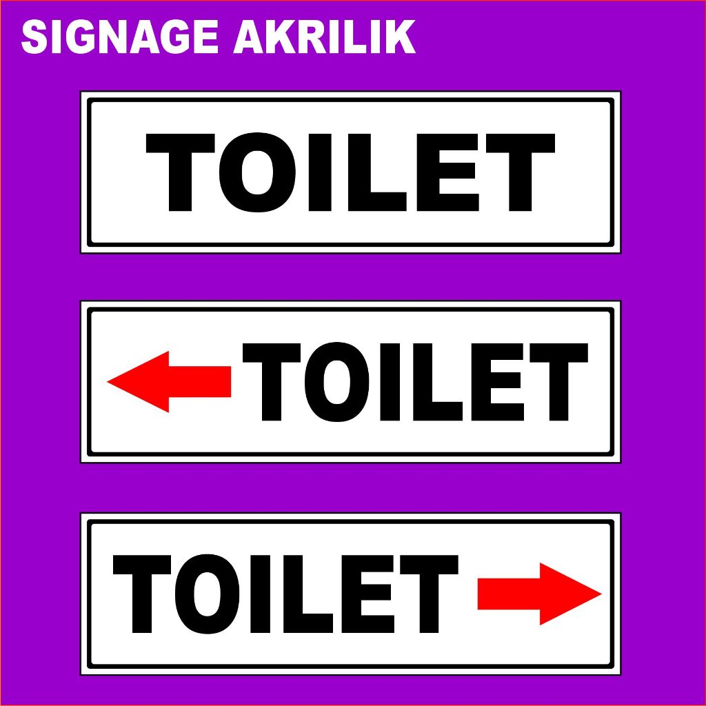 

Papan Akrilik Sign Tanda Ruangan Toilet Rumah Kos Kantor Resto