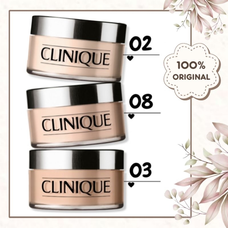 CLINIQUE Blended Face Loose Powder Foundation Finishing Bedak Tabur Translucent