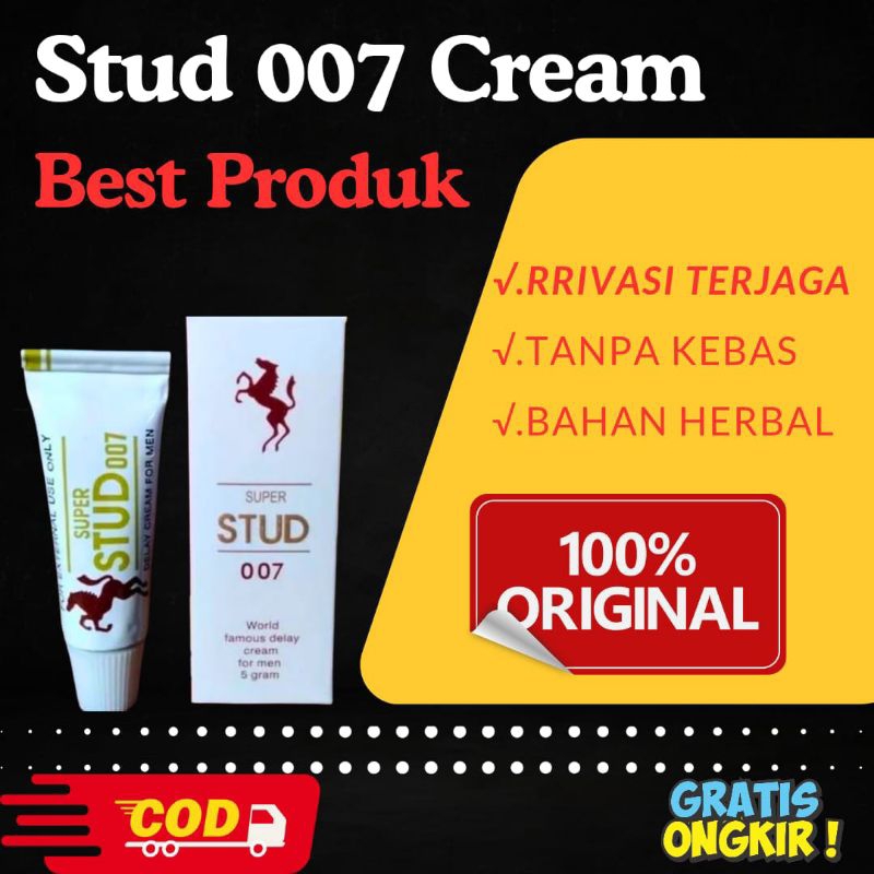 Stud 007 Original 100% Obat Kuat Pria Tahan Lama Oles Cream Penambah Stamina Perkasa