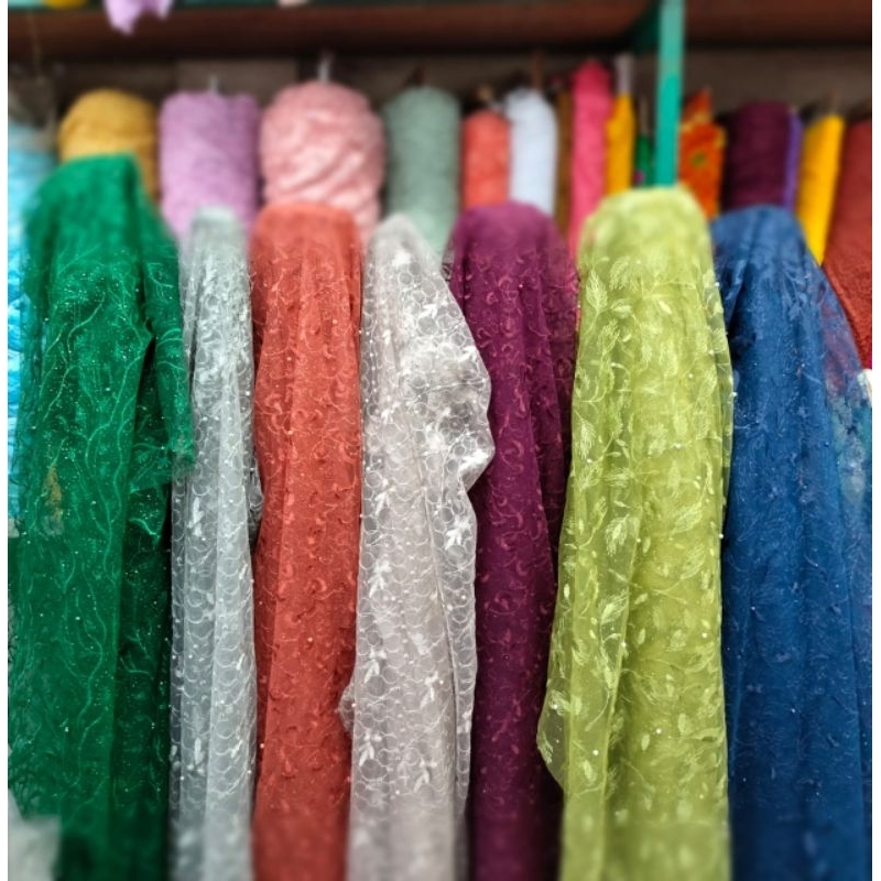 <Sutra Dewi> Renda Kebaya Tile Mutiara/Kebaya Mutiara/Renda Mutiara/Kebaya/Renda Kebaya/Tile Mutiara