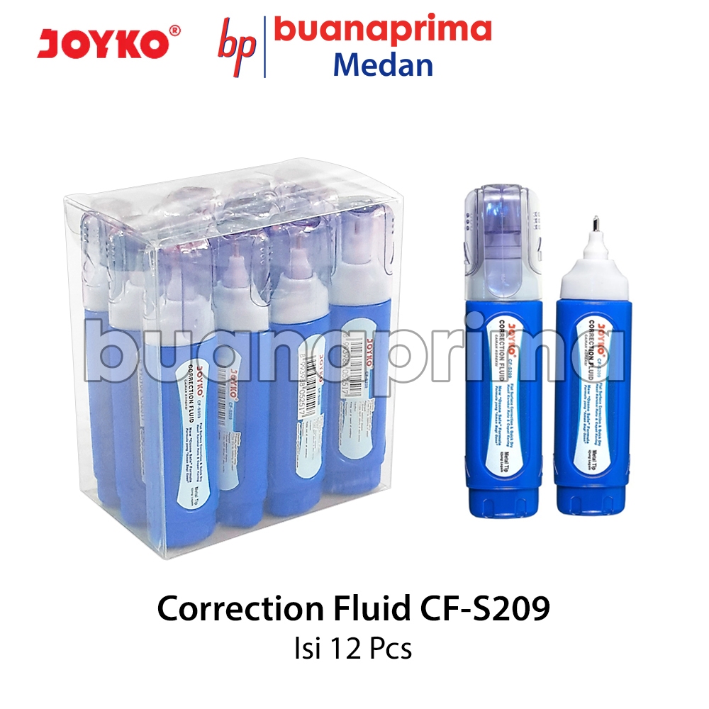 

CORRECTION FLUID JOYKO CF-S209 isi 12 pcs Tip X Ex Pen Cair Putih Correction Pen