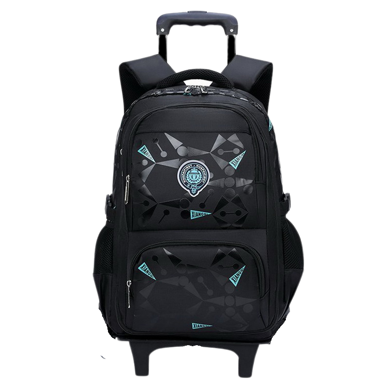 Tas Ransel Troli Anak Laki-laki Kashif - Tas Ransel Anak Beroda Tas Sekolah Kapasitas Tinggi yang Da