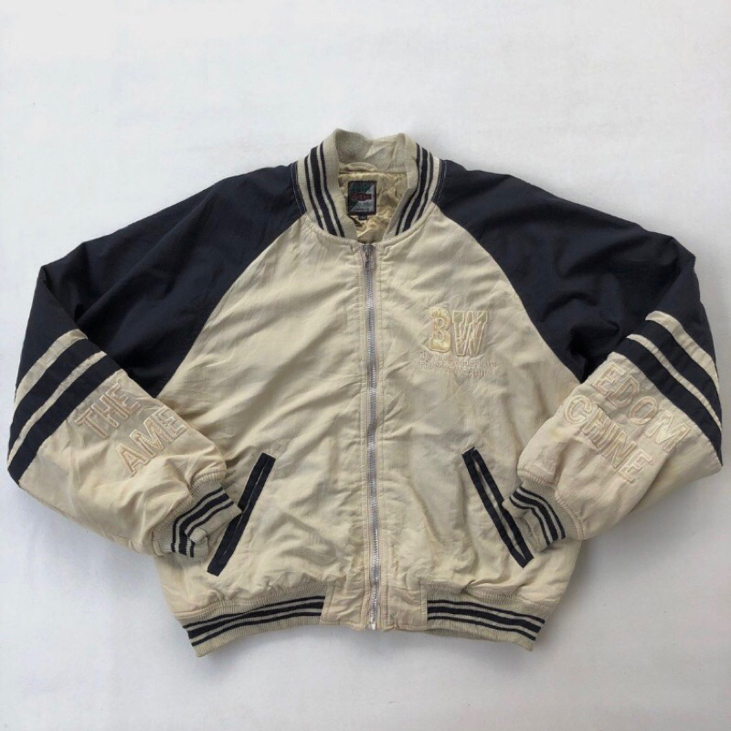 blue way davidson varsity jacket
