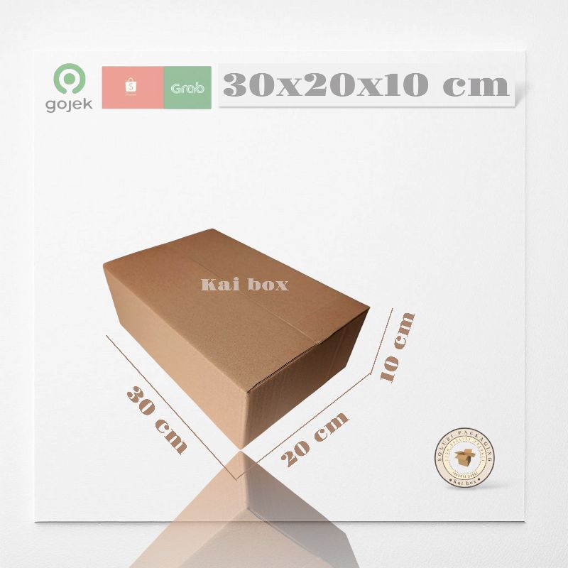 

kardus ukuran 30x20x10 cm box singel wall polos ST