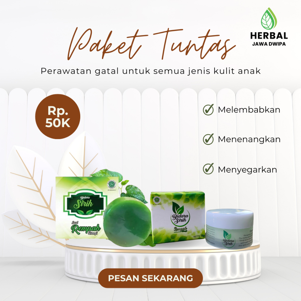 OBAT GATAL ANAK SABUN & SALEP BIDARA SIRIH | Paket perawatan gatal anak eksim, panu, cacar air