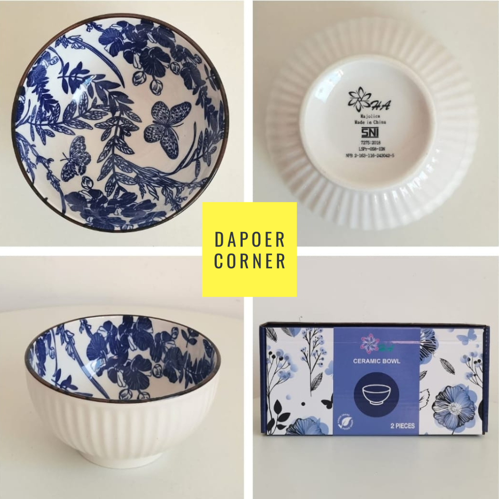 HAMPERS SET 2 PCS MANGKOK PARCEL PARSEL MANGKOK KERAMIK SNI