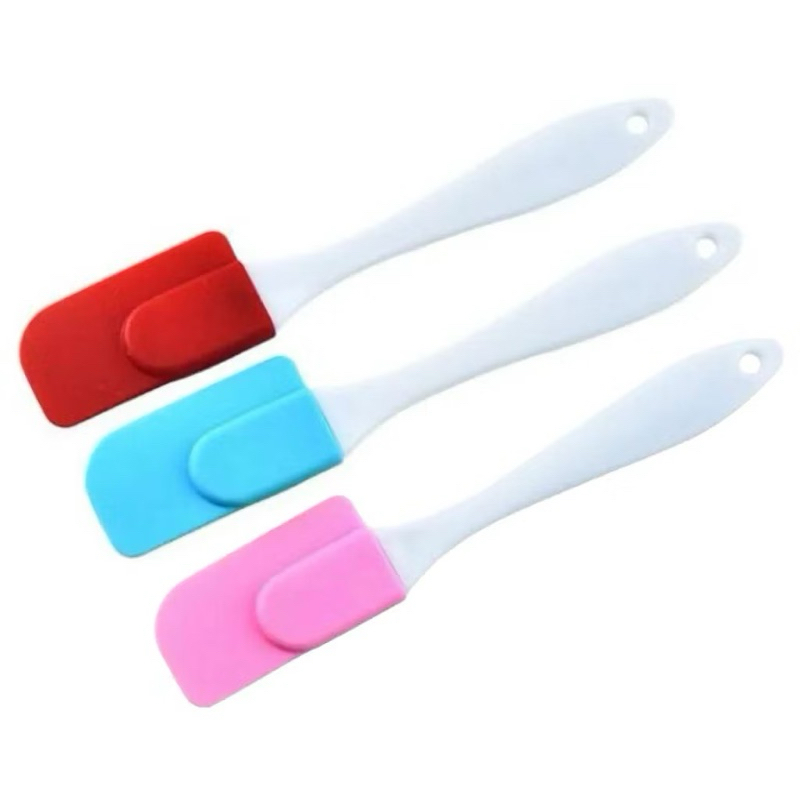 Spatula Kue Silikon Tahan Panas Anti Lengket Spatula Silicone Pengaduk Adonan Kue Food Grade Elastis