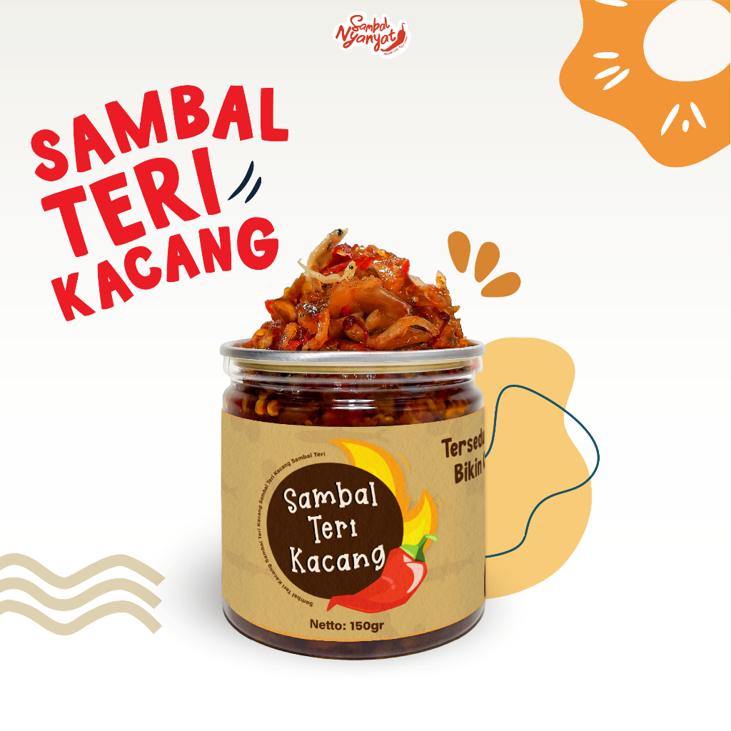 

Sambal TERI KACANG 150gr Sambal Nyanyat | SAMBAL rumahan | Sambal best seller