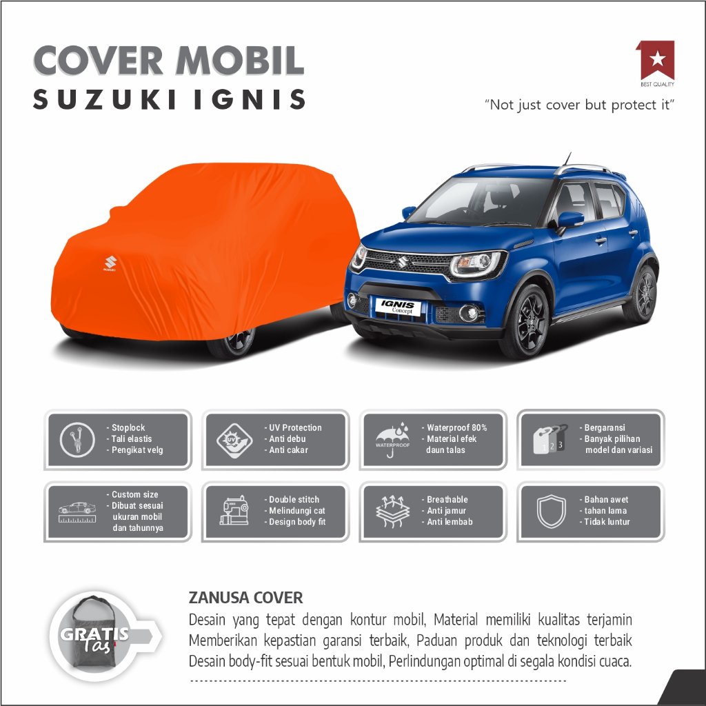 BODY COVER  MOBIL SUZUKI IGNIS, SARUNG MOBIL SUZUKI IGNIS, SELIMUT MOBIL SUZUKI IGNIS