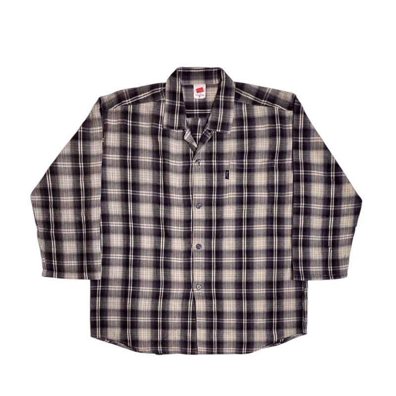 Hanes 7/8 Sleeves Vintage Veterano Flannel