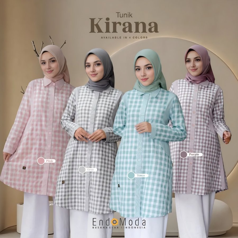 Tunik Kirana Endomoda Tunik Atasan Wanita Fashion Baju Tunik Kirana Terbaru