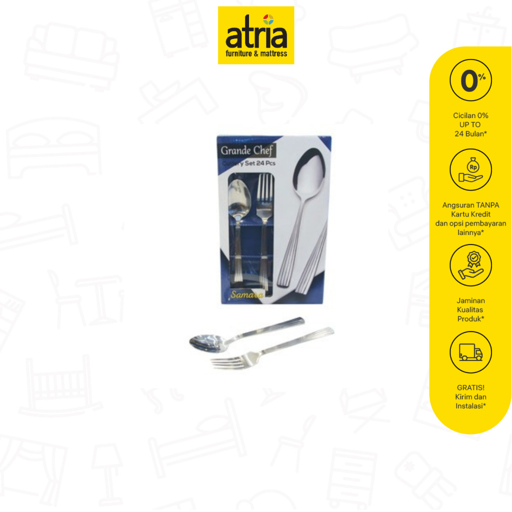 Atria Samara Spoon & Fork 24 Pcs