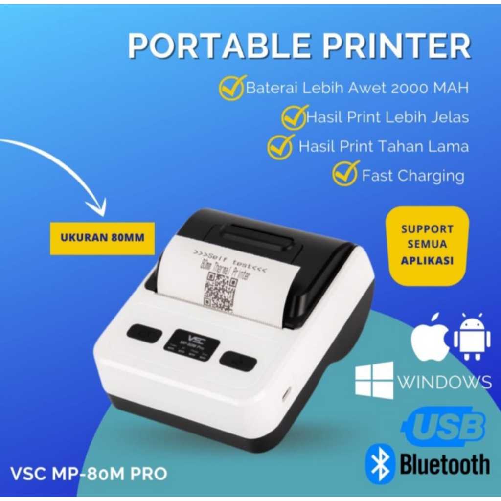 Printer Thermal 80mm Bluetooth