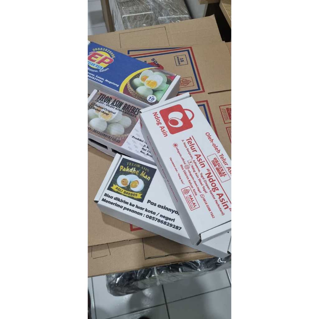 

DUS TELOR ASIN ISI 10 DAN 6 BEBAS CETAK LOGO SENDIRI MIN 100 PCS