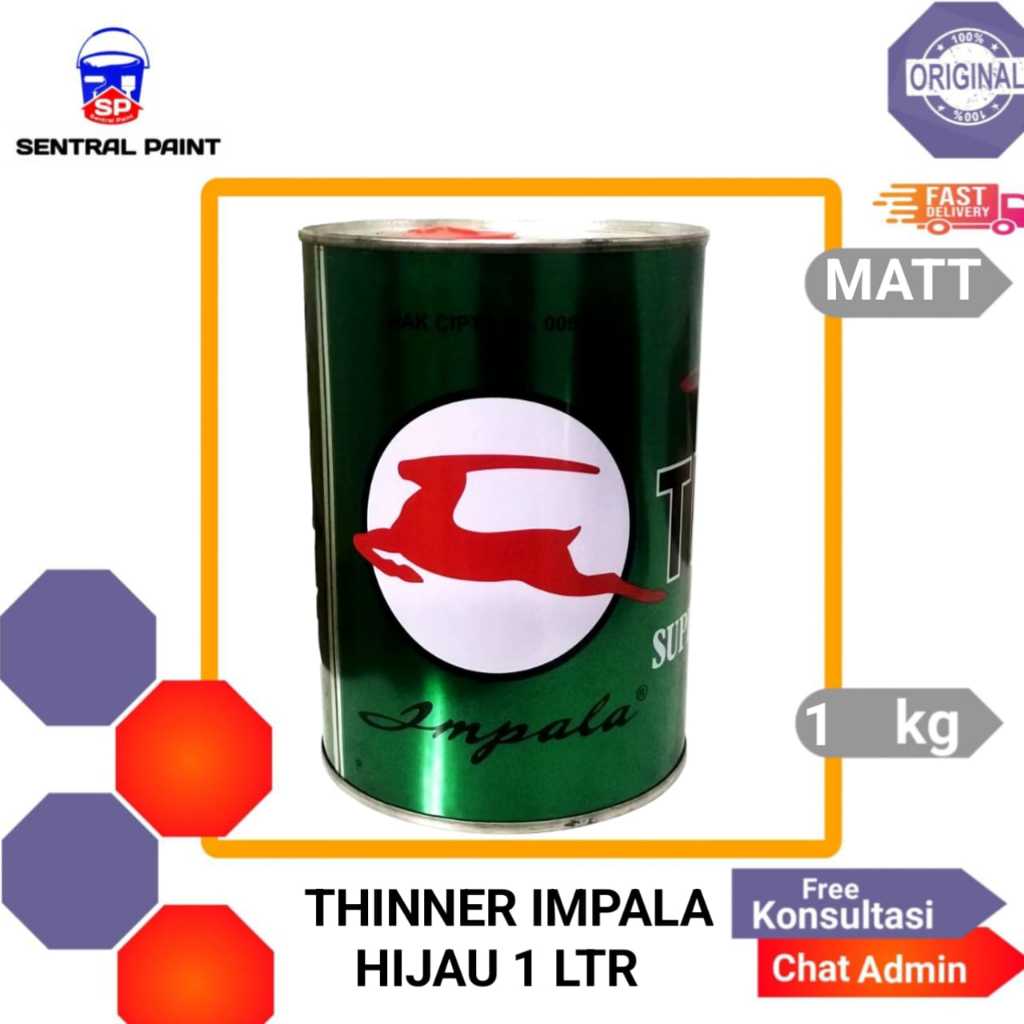 THINNER THINER IMPALA PENGENCER CAT MINYAK BESI KAYU TINER IMPALA 1 LITER