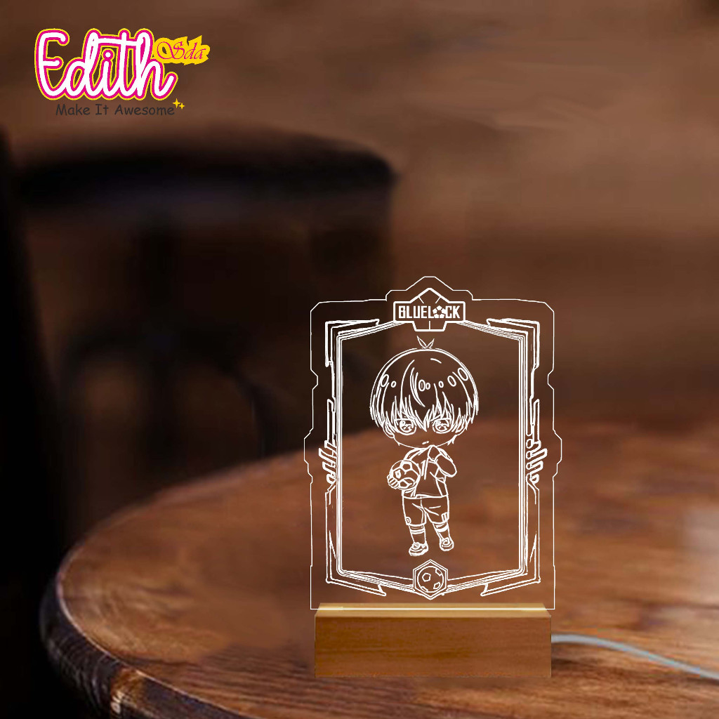 [BUKAN PO]  Lampu Hias Lampu Tidur Akrilik LED Anime Blue Lock / Standing Lamp Acrylic LED Anime Blu