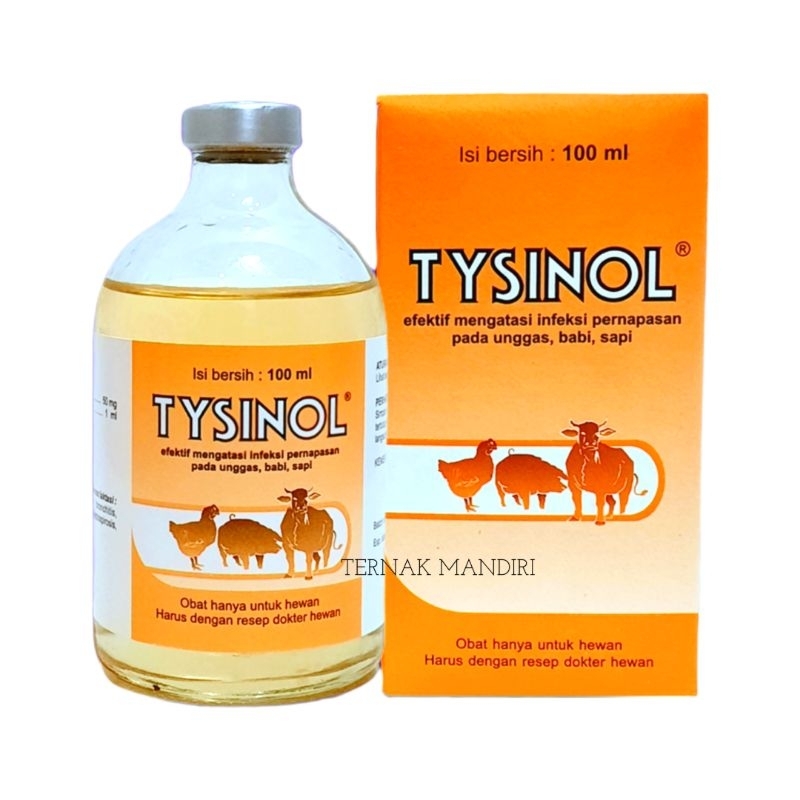 TYSINOL100 ml Antibiotik pernapasan ternak sapi kambing domba babi