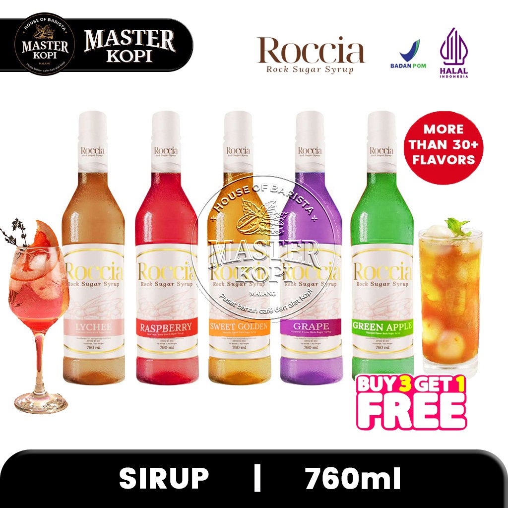 

Sirup Roccia Rock Sugar Syrup Premium Botol 760ml