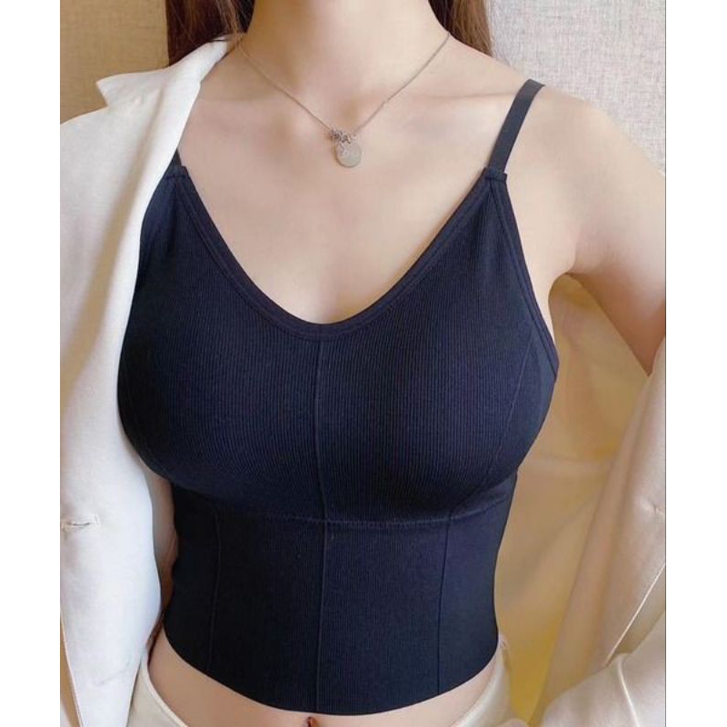 BRALETTE CATHY bra tanpa kawat lowback tanktop pakaian wanita crop dengan with cup