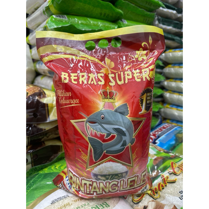 

Beras Super Bintang Lele Kemasan 3Kg