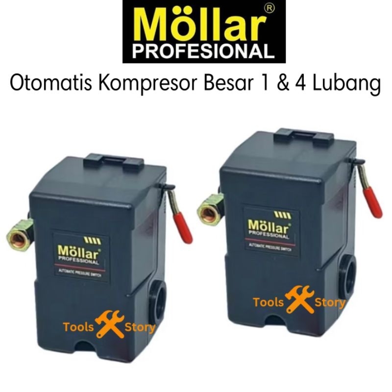 MOLLAR Otomatis Kompresor Crompessor Besar 1 dan 4 Lubang Way