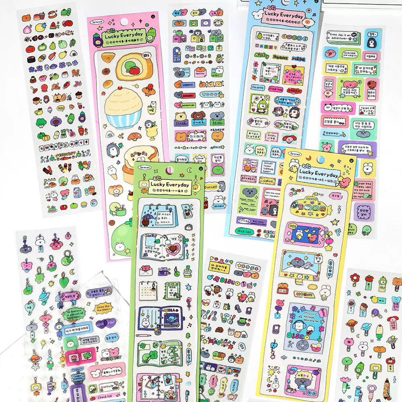 

sticker deco PET animal isi 3lembar dekorasi journal readystock B2209