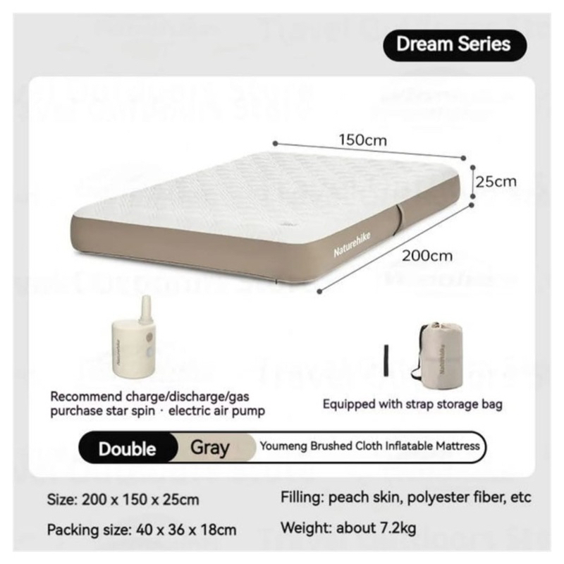 KASUR ANGIN TIUP GLAMPING NATUREHIKE MAT CNK2450WS023