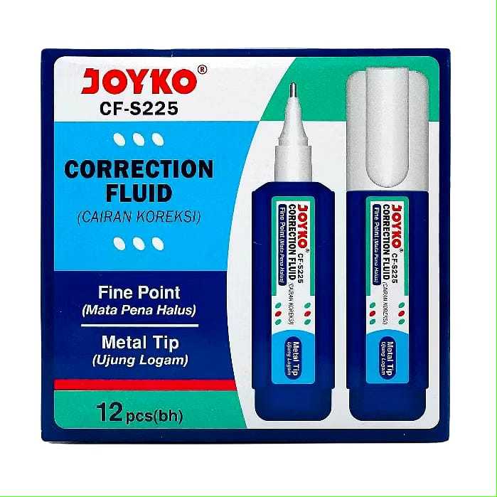 

JOYKO CORRECTION FLUID TIPEX CAIR JOYKO CF-S225/TIPX TIP-EX LUSIN [12PCS]