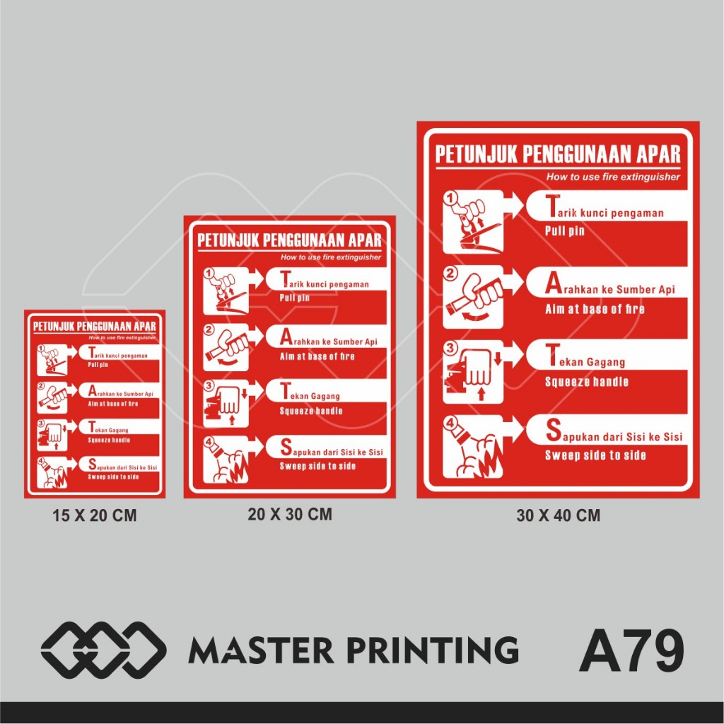 

A79 - Akrilik Petunjuk Penggunaan APAR, Acrylic Sign, Tahan Air, Termurah, dan Bisa Custom
