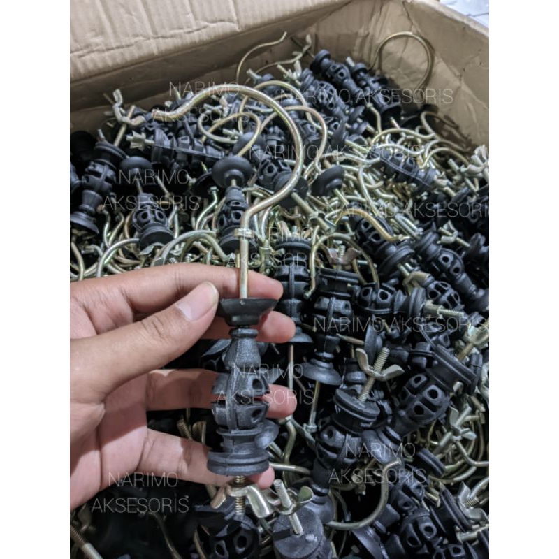 Gantungan sangkar Cantolan kawat pion plastik terbaru