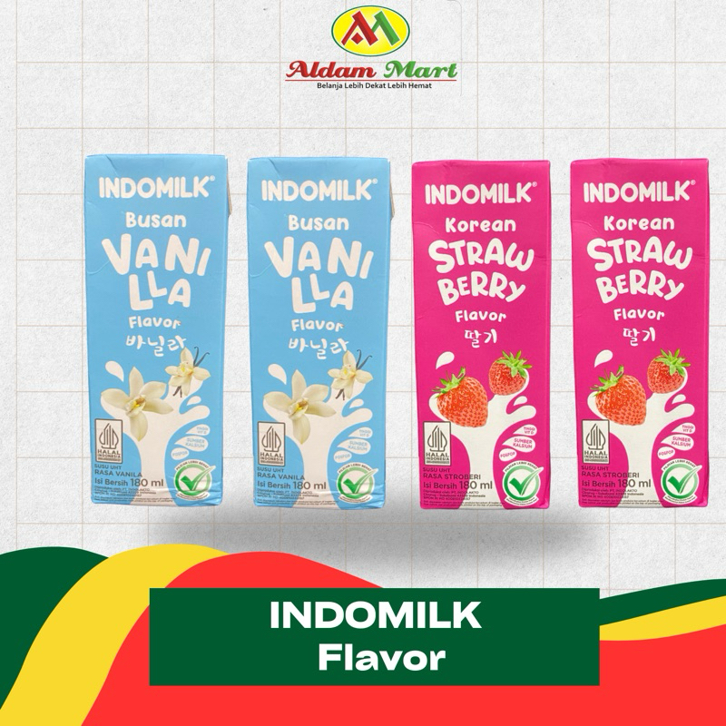

A.M/ INDOMILK Flavor Rasa Vanilla & Strawberry