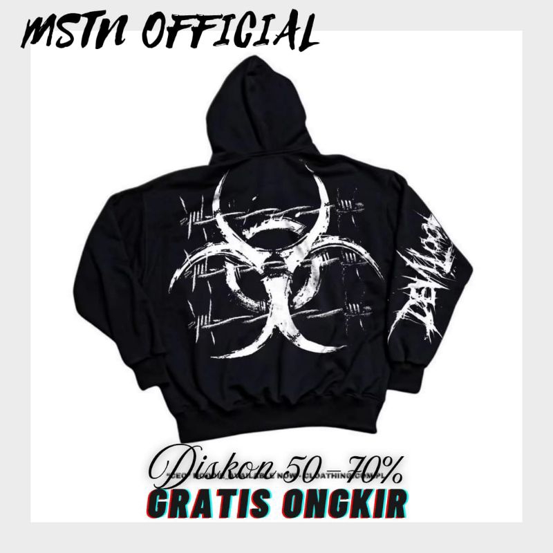 MSTN • HOODIE DOUBLE ZIPPER BOXY • Devilof black • Hoodie Boxy • Hoodie Boxy Oversize