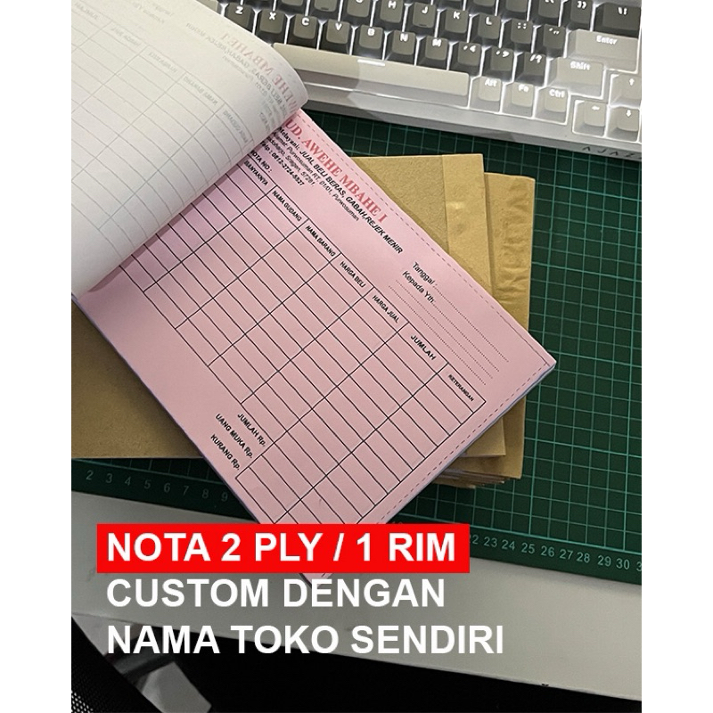 

cetak nota custom nama toko kamu sendiri 1 rim