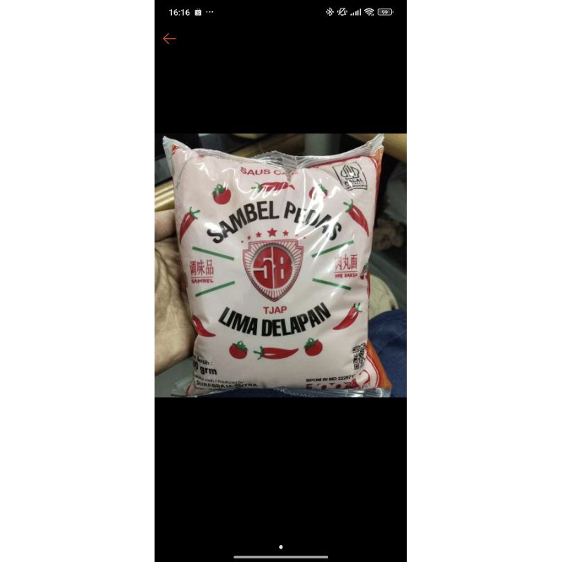 

Saus Sambal Tjap Lima Delapan / Saos Mangkok