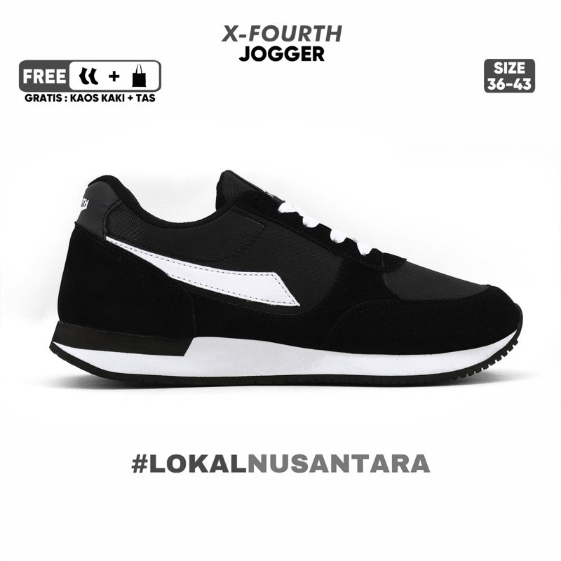 SEPATU OLAHRAGA PRIA DAN WANITA X-FOURTH JOGGER SEPATU LARI SENAM DAN GYM 2024 TERBARU WARNA ABU ORA