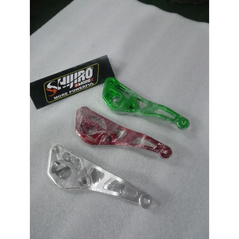 ALMUNIUM CNC HANGER BREKET PANGKON PEGANGAN KENALPOT  KUSUS NINJA R, RR/Zx&KSR/SS /SSR YG MENGUNAKAN