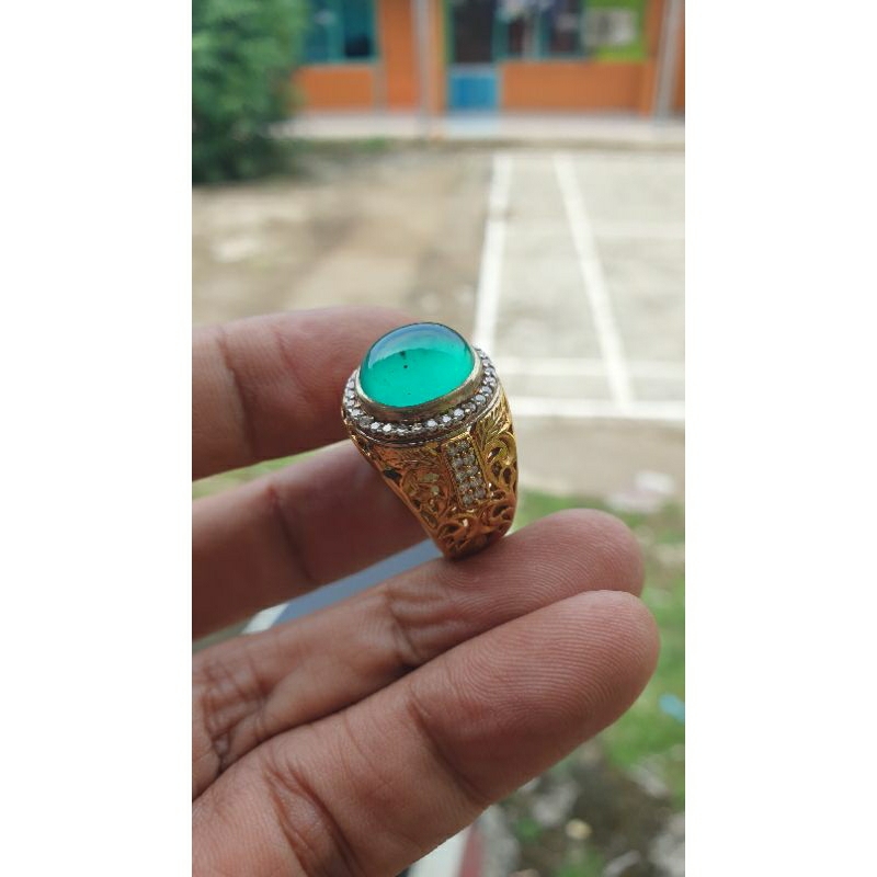 Bacan doko majiko Asli super kristal ring perak kantoran mewah