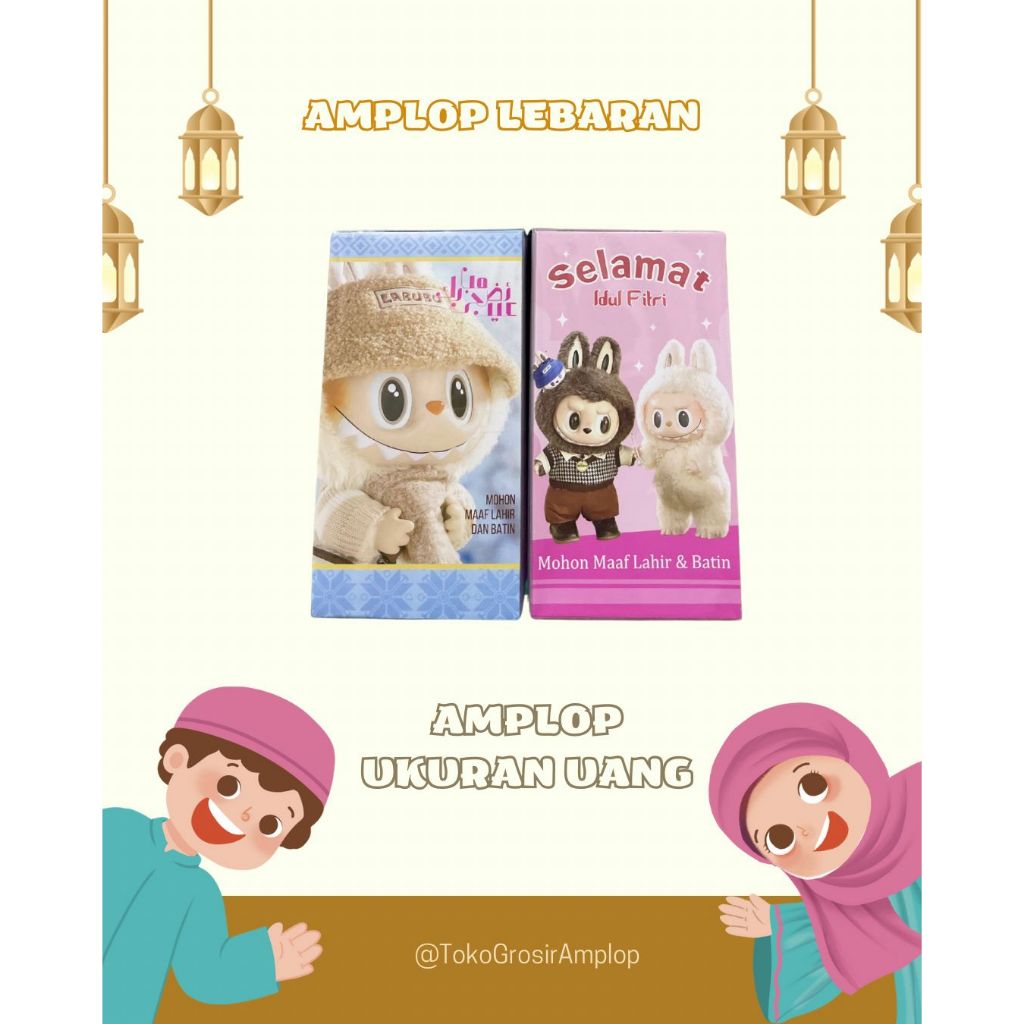 

amplop lebaran hari raya idul fitri ukuran uang isi 25-50 kemasan mika