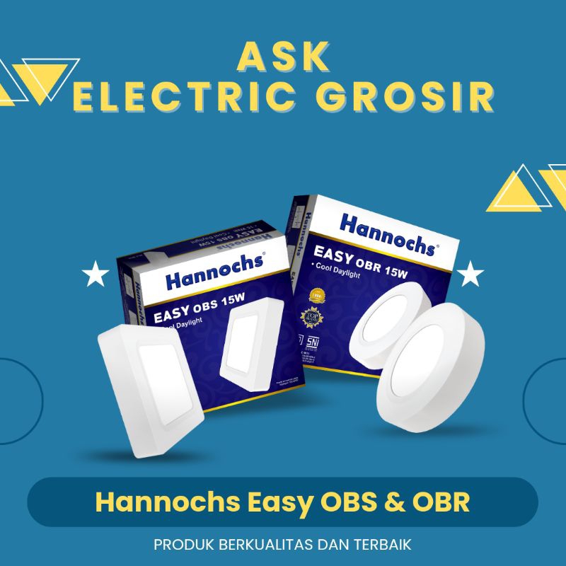 Lampu Downlight OBR Hannochs 15 w 20 w 25 w Putih/Garansi 1 Tahun/Lampu LED OBR/Lampu Plafon Downlig