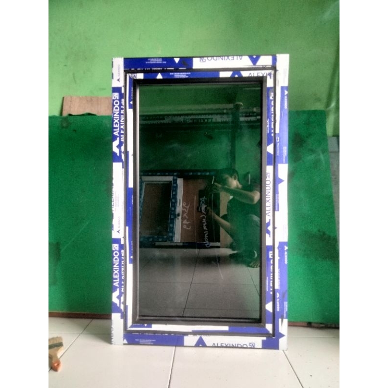 jendela casement aluminium alexindo 120 x60 cm