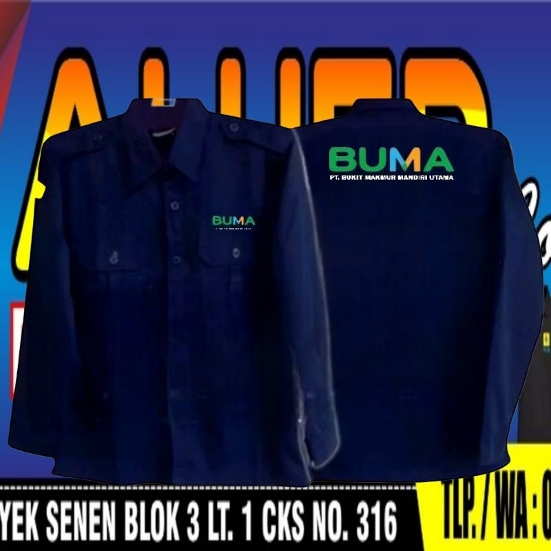kemeja PT Buma baju PT Buma seragam PT Buma Pdh PT Buma kemeja kerja PT Buma baju kerja PT Buma sera