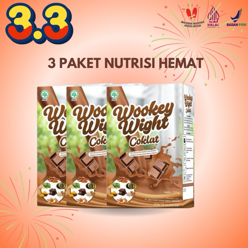 

3 PAKET LEBIH HEMAT RASA COKLAT - Susu Bernutrisi Penambah Berat Badan Dan Penggemuk Original Penambah Nafsu Makan Alami Original