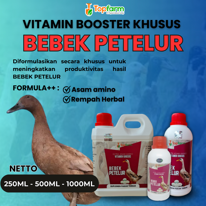 Vitamin Booster Bebek Petelur/ Vitamin Bebek Petelur/ Vitamin Untuk Bebek Petelur/  Vitamin Ternak B