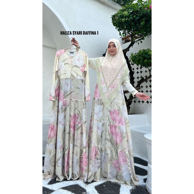 DAFFINA SERIES GAMIS SET KHIMAR DAILY DRESS SYARI BY HALIZA SYARI
